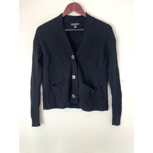 Saks Fifth Avenue Womens Cardigan Sz SP %100 Cashmere Academia Preppy Witchy